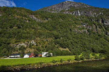 River Naeroydalselvi at Stalheim in Norway, Europe

