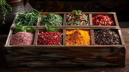 spices in a bowls - Powered by Adobe