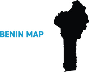 High detailed map of Benin. Outline map of Benin. Africa