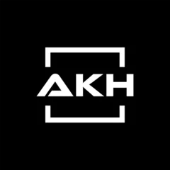 Deurstickers Initial letter AKH logo design. AKH logo design inside square. © ABM