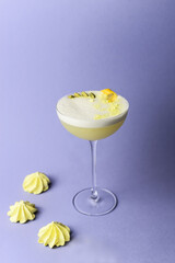 cocktail with cardamom and lemon