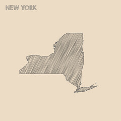 New York map hand drawn Sketch background vector, Japan freehand Sketch map, vintage hand drawn map.