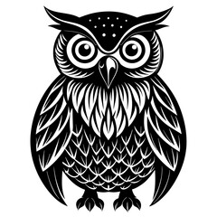 owl silhouette vector illustration svg file
