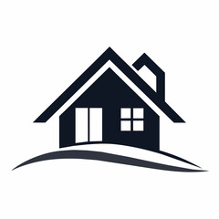 Minimalist Home logo icon element vector graphic sign symbol clipart vector illustration