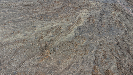 volcanic stone texture from drone on the island of El Hierro, Canary Islands