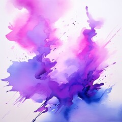 Purity of art: purple watercolor