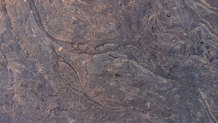 volcanic stone texture from drone on the island of El Hierro, Canary Islands