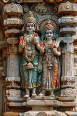 Fototapeta premium Lord Krishna & Radha Statue