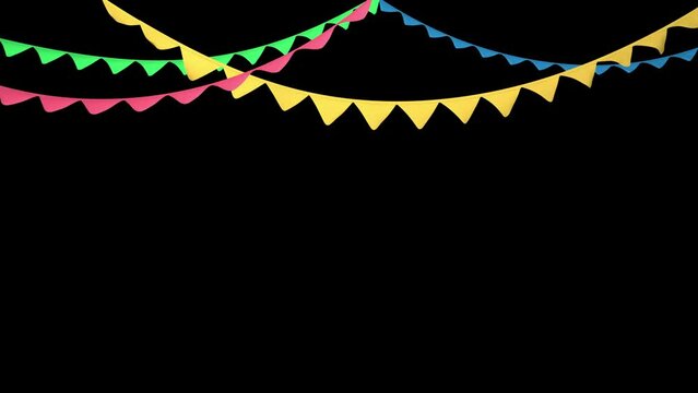 Festival party triangle flag 4K