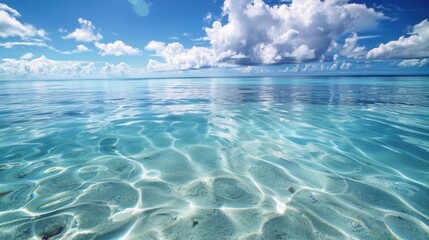 A pure crystal-clear water surface - obrazy, fototapety, plakaty
