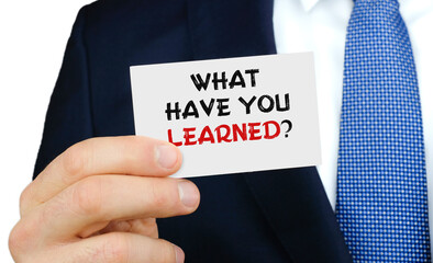 What have you learned - business card message