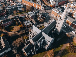 St. Patrick's Cathedral in Dublin, Ireland by Drone