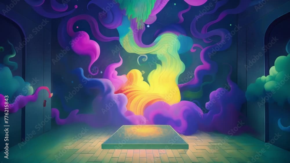 Poster add a touch of magic to any room with a wall adorned with psychedelic smoke in all its swirling colo