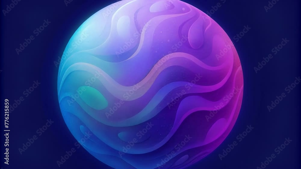 Leinwandbilder a fragile glasslike sphere with intricate patterns in shades of purple and blue mirroring the surfac