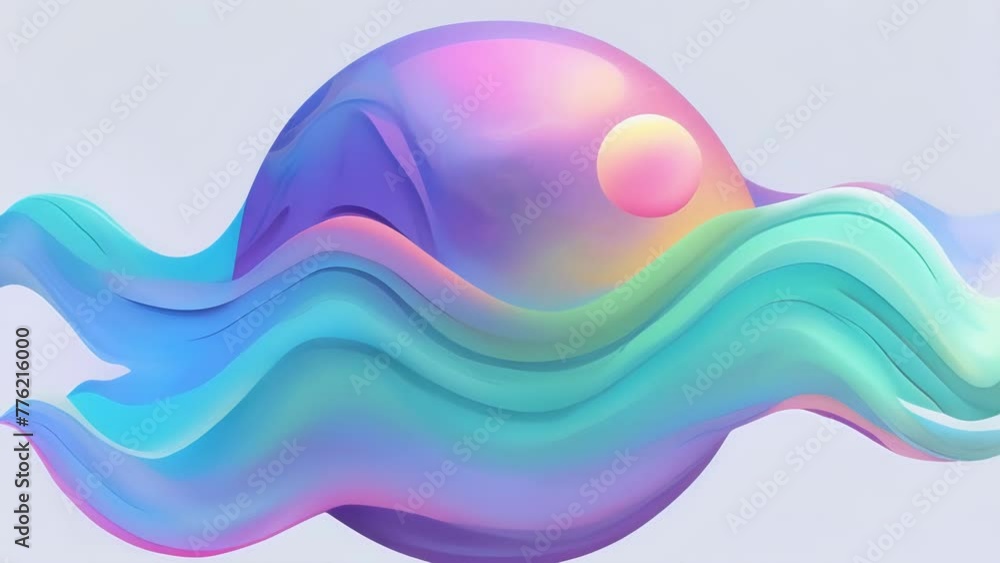 Leinwandbilder From soft and gentle ripples to bold and powerful surges the holographic waves move with a mesmerizing fluidity that captivates the eye.