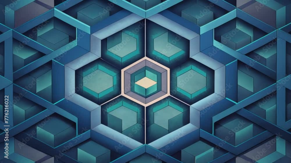 Aufkleber A hypnotic pattern of interwoven hexagons a visual representation of the immense strength and structural integrity of graphene.