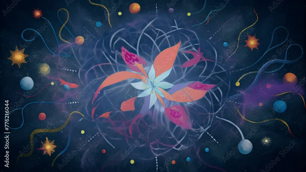 Aufkleber The chaos and beauty of a brainstorming session immortalized in dynamic and abstract chalkboard markings.