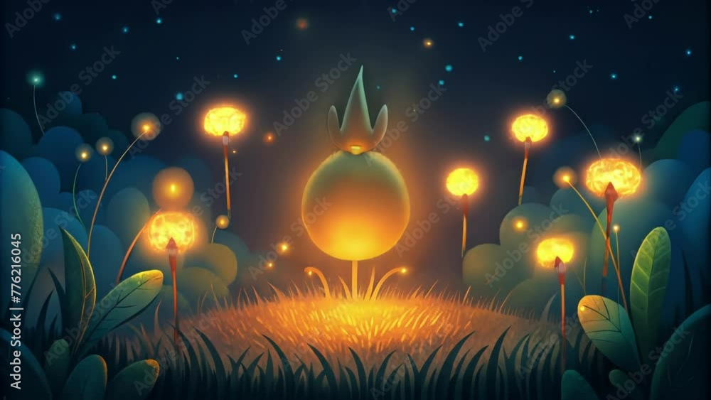 Poster A magical display of tiny glowing sparks that mimic the enchanting flicker of fireflies.