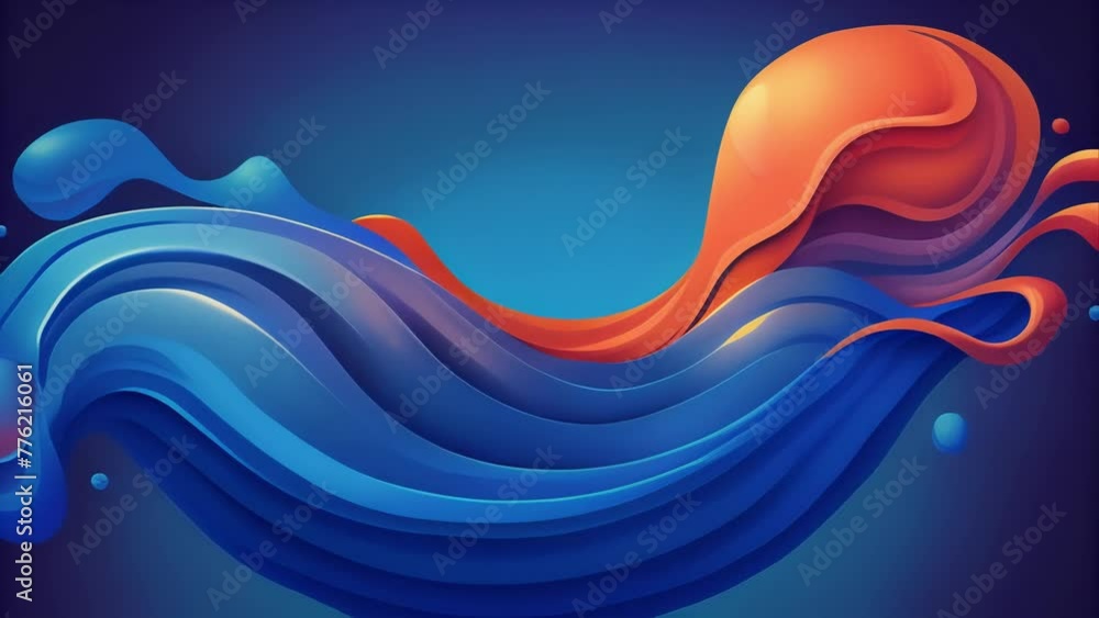 Poster the fluidity of liquid merging and rippling in a harmonious rhythm.
