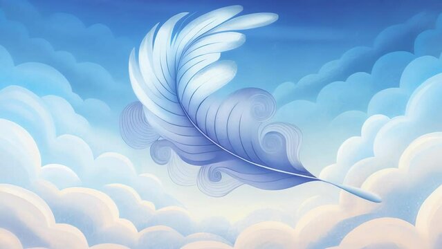 A cloud of wispy phantom feathers gently swaying in an unseen breeze.