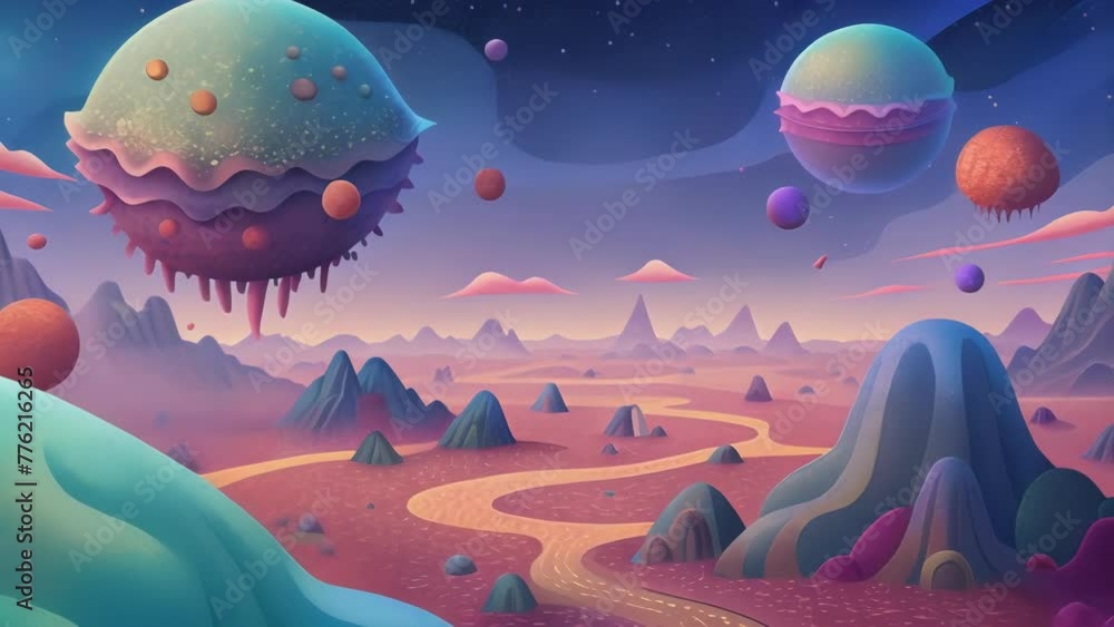 Poster an otherworldly landscape of floating cells and bacteria with vibrant patterns and textures reminisc