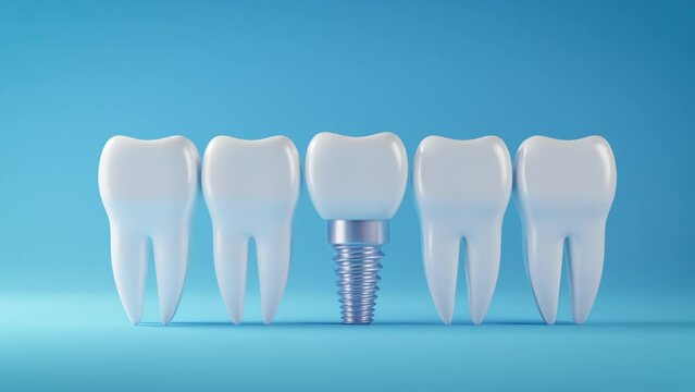 dental implant and dental inspection teeth