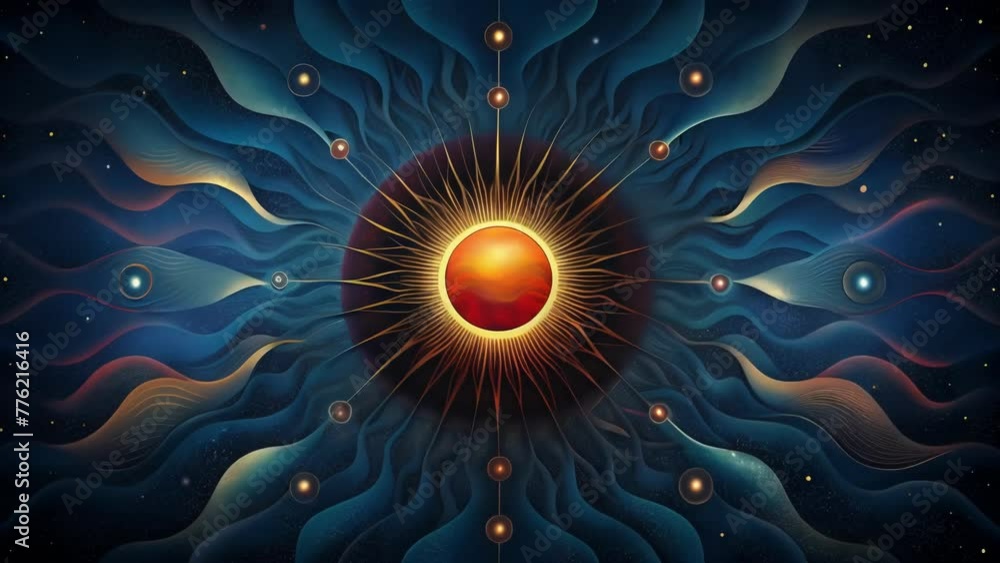 Leinwandbilder Radiating rhythms emanating from a source unknown creating a sense of otherworldly wonder.