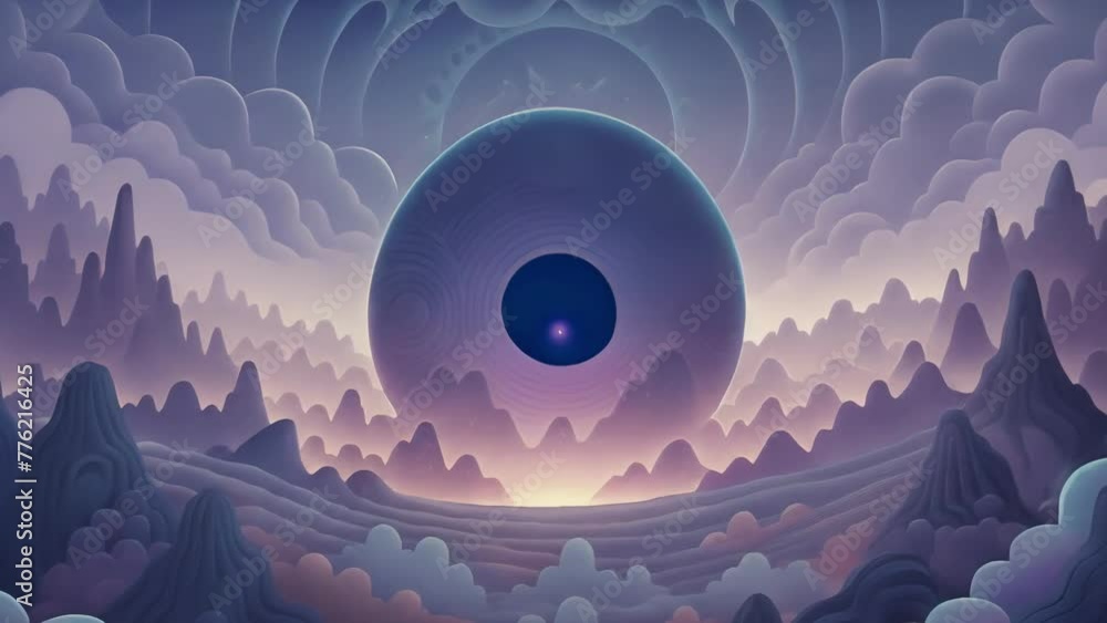 Poster A pulsating atmosphere filled with intricate and overlapping audio patterns.