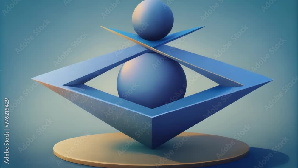 Poster A carefully balanced arrangement of angular forms mirroring the precise control and directionality of angular momentum.