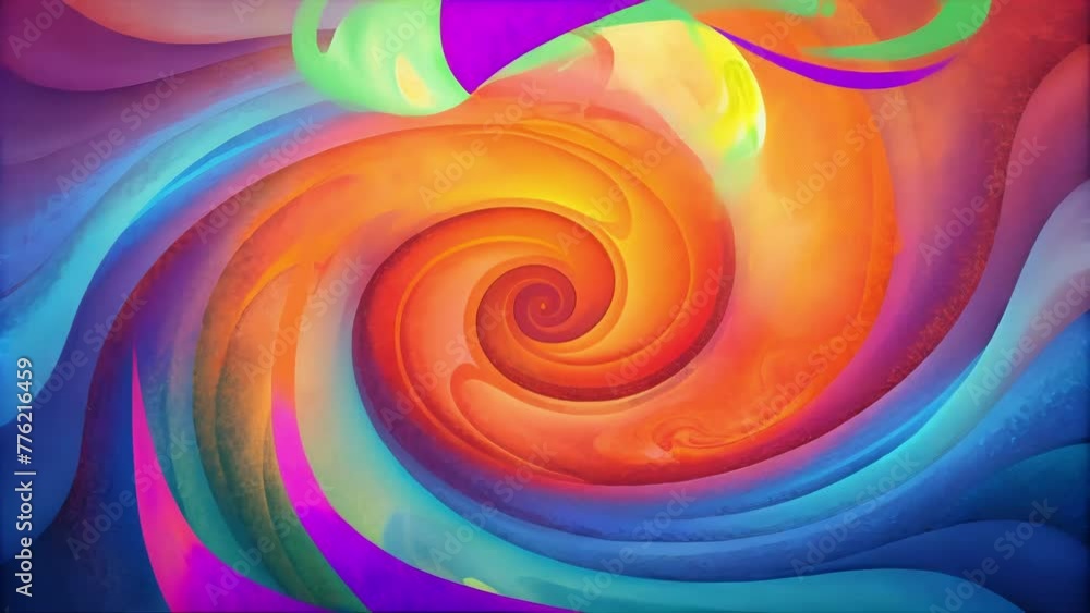 Poster a whirlpool of intense hues each one more vivid than the last draws the viewer in with its hypnotic 