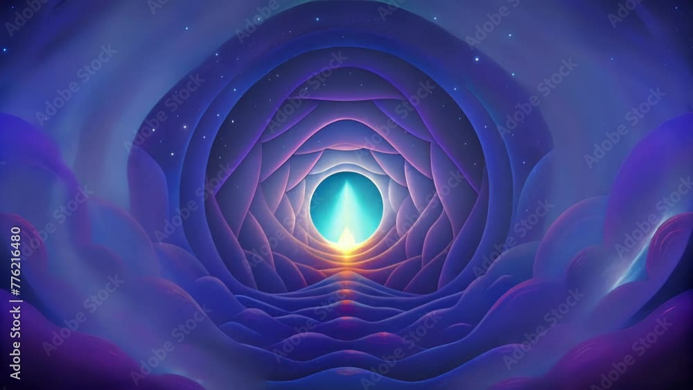 Poster Like a portal to another dimension this abstract piece is filled with a mesmerizing array of vivid vortices that seem to pulse with life.