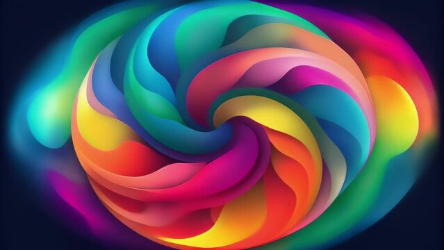 In this abstract world of vivid vortices the colors blend and meld together in a mesmerizing display of chromatic harmony.