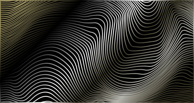 abstract wallpaper with wavy lines in shiny colors. featuring an adorable wavy line pattern. shiny visual delight, Line Art