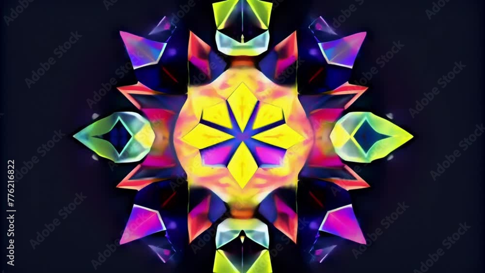 Fototapete A mesmerizing mosaic of iridescent shards that appear to form a surface of vivid veneers.