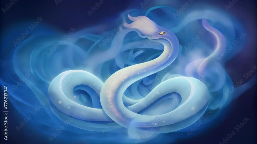 Poster Soft luminescent tendrils snaking across the canvas evoking a sense of mystical energy and otherworldly power.
