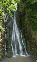 Fototapeta na wymiar View of a waterfall in Trabzon, Turkey