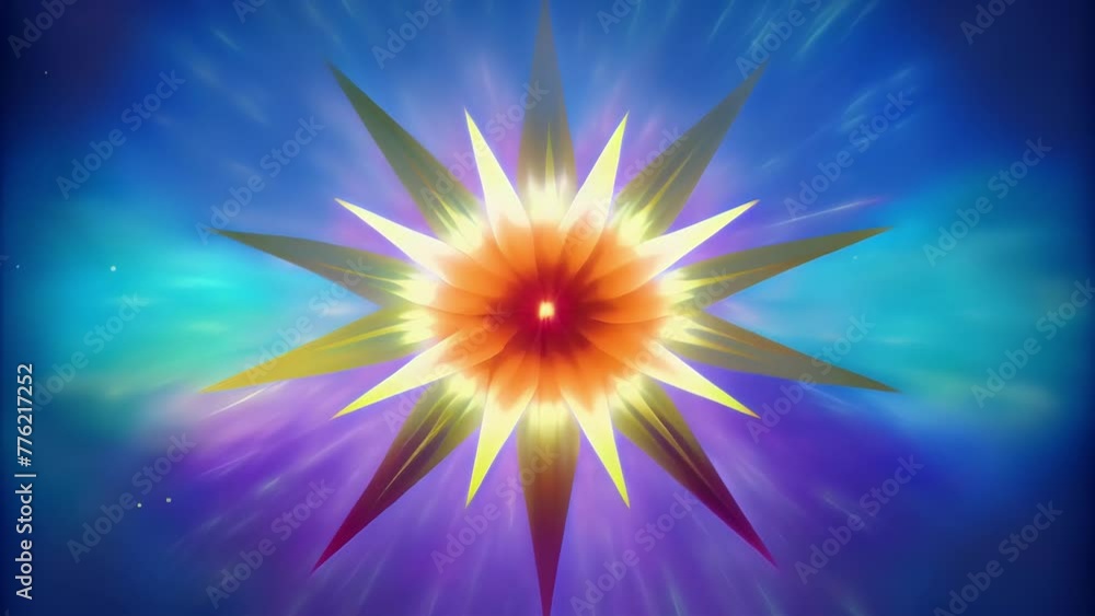 Poster A burst of vibrant colors bursting forth like a burst of joy and energy that cannot be contained.
