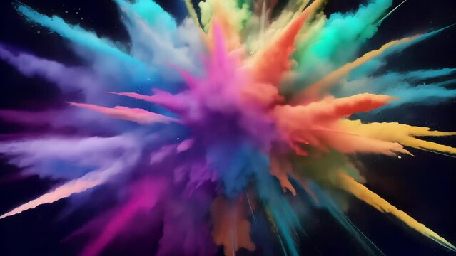 A burst of chromatic chaos as if color itself has exploded into a glorious frenzy of shades and tones.