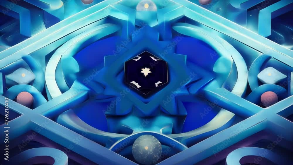 Poster a series of intricate patterns and shapes resembling a digital maze representing the intricate pathw