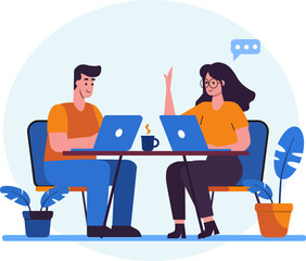 people working together in office