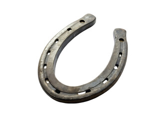iron horseshoe as a symbol of good luck on isolation
