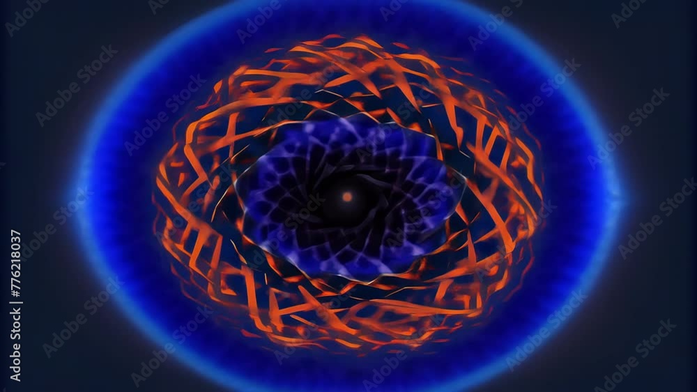 Aufkleber A mindbending creation of intertwining lines and dots creating a dizzying array of illusions.
