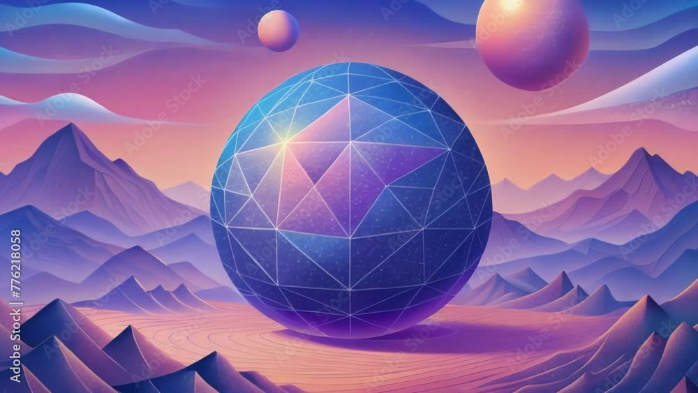 Poster A digital escape into a world of multidimensional beauty where a Matrix Mirage of lines and dots never fails to captivate.