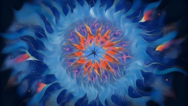 Layers upon layers of energetic brush strokes creating a sense of disarray and confusion.