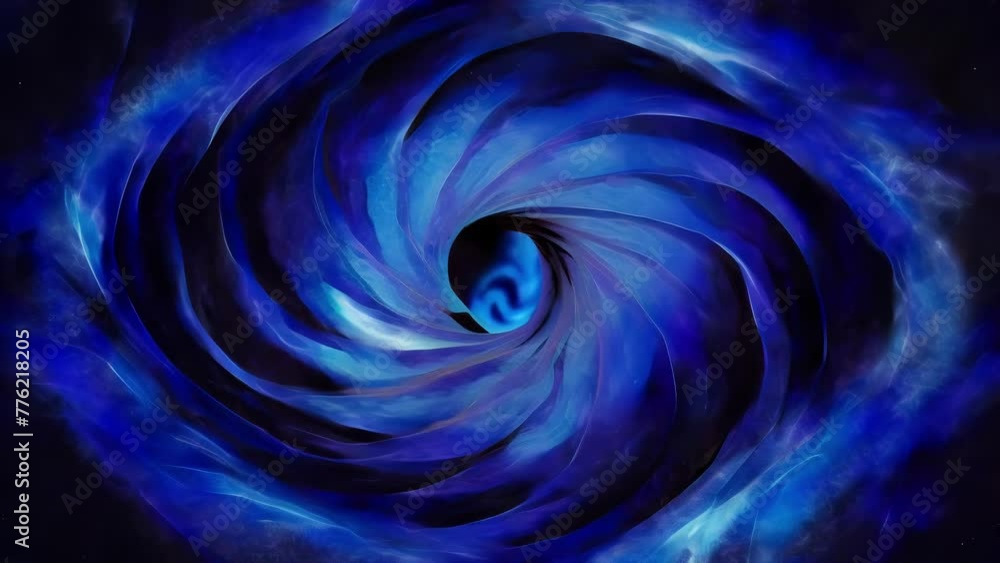 Aufkleber Wispy lines of ink converge in the center creating an otherworldly black hole.