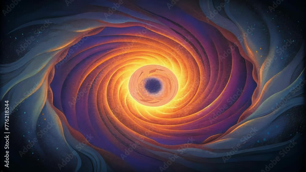 Poster A luminous vortex of molten steel twisting and turning in a vortex of light.