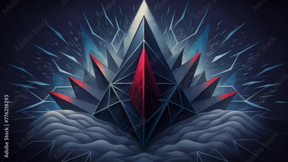 Poster A symphony of sharp lines and jagged scribbles moving in perfect harmony against a dark background.