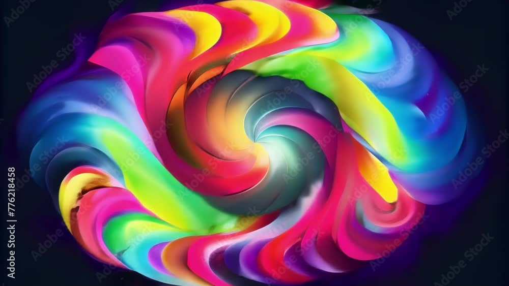 Poster swirls of vivid colors colliding in a chaotic dance forming a stunning spectrum of abstract expressi
