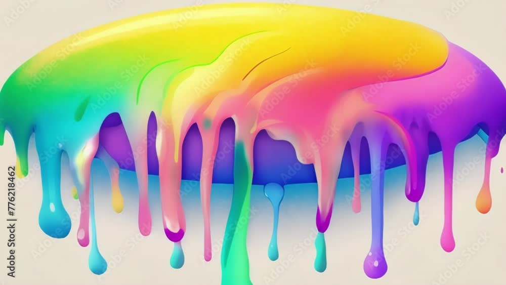 Poster A fluid and freeflowing arrangement of colorful drips creating a captivating and vibrant splatter spectrum.