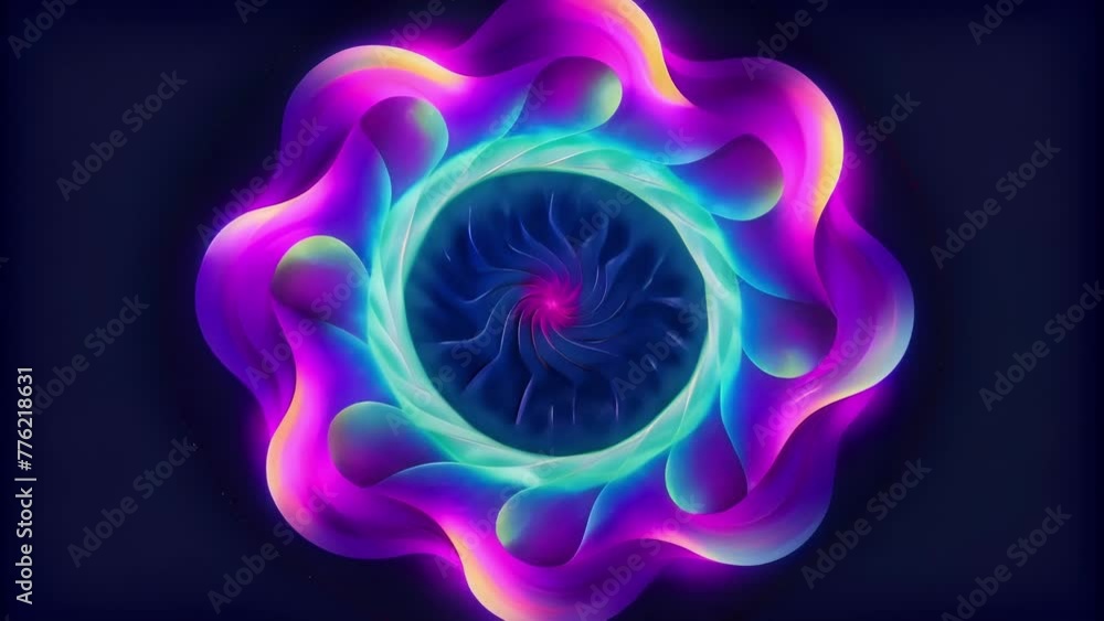 Aufkleber A fluid and fluidly changing pattern with each prismatic element morphing into the next creating a constantly shifting visual experience.